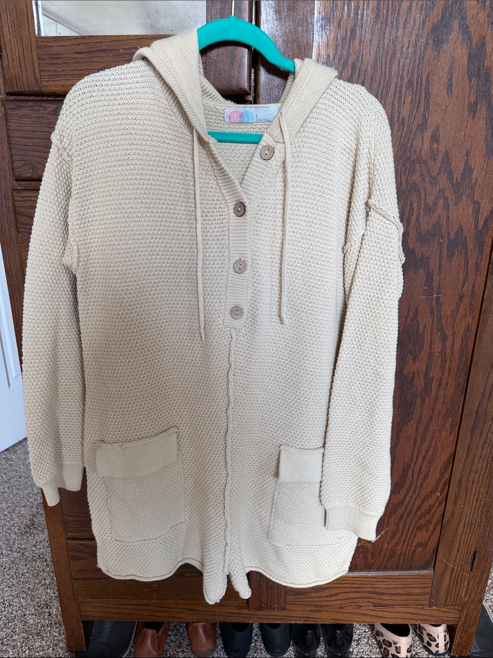 FP beach cream sweater jumpsuit